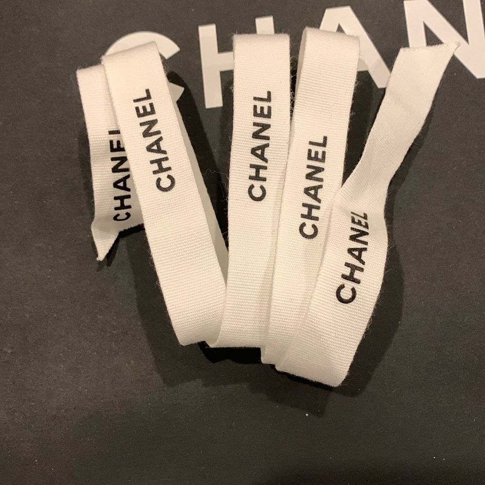 Chanel white ribbon